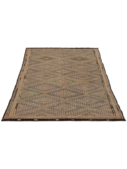 Turkish Yoruk 5'7" x 11'11" Flat-Weave Wool Tapestry Kilim 