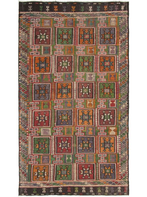 Turkish Yoruk 6'5" x 11'6" Flat-Weave Wool Tapestry Kilim 