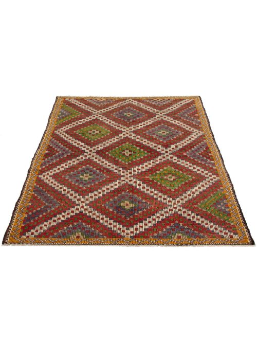 Turkish Yoruk 6'2" x 11'4" Flat-Weave Wool Tapestry Kilim 