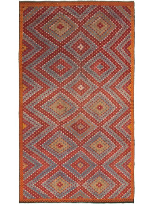 Turkish Yoruk 6'3" x 11'2" Flat-Weave Wool Tapestry Kilim 