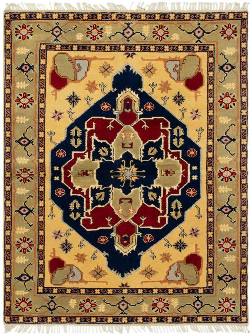 Turkish Hereke 5'4" x 7'7" Hand-knotted Wool Rug 