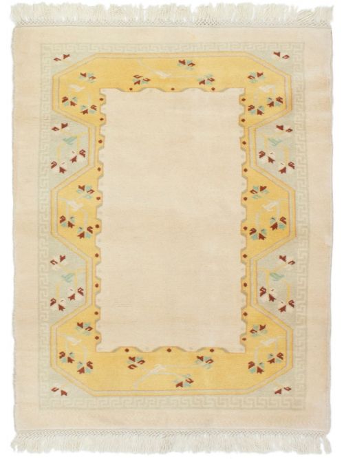 Turkish Authentic Oushak 3'8" x 5'6" Hand-knotted Wool Rug 