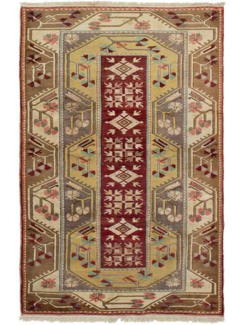Turkish Authentic Oushak 4'1" x 6'10" Hand-knotted Wool Rug 