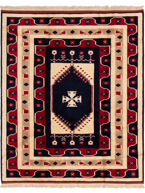 Turkish Antique Shiravan 6'7" x 8'0" Hand-knotted Wool Rug 