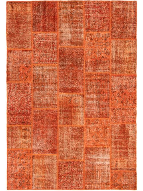 Turkish Color Transition Patchwork I 6'7" x 9'10" Hand-knotted Wool Rug 