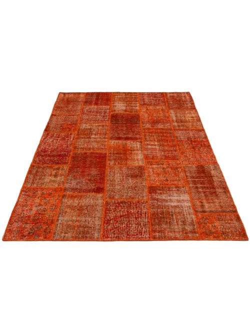 Turkish Color Transition Patchwork I 6'7" x 9'10" Hand-knotted Wool Rug 