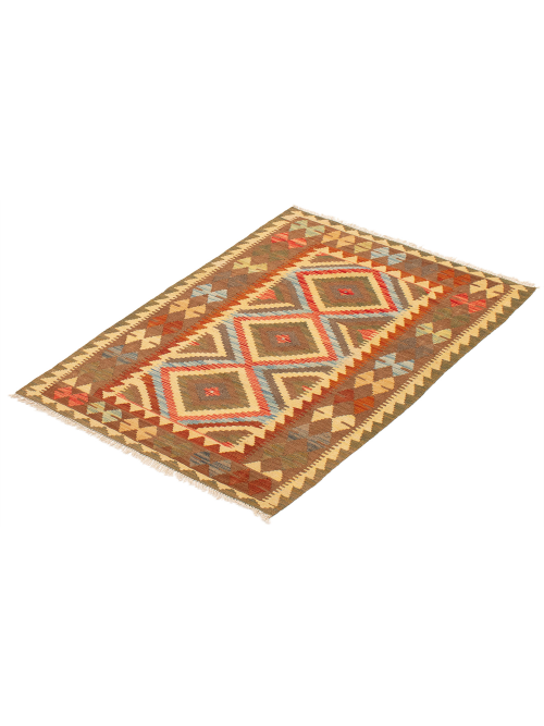 Turkish Kashkoli FW 3'4" x 4'10" Flat-Weave Wool Kilim 