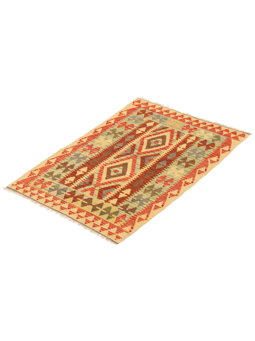 Turkish Kashkoli FW 3'3" x 4'11" Flat-Weave Wool Kilim 