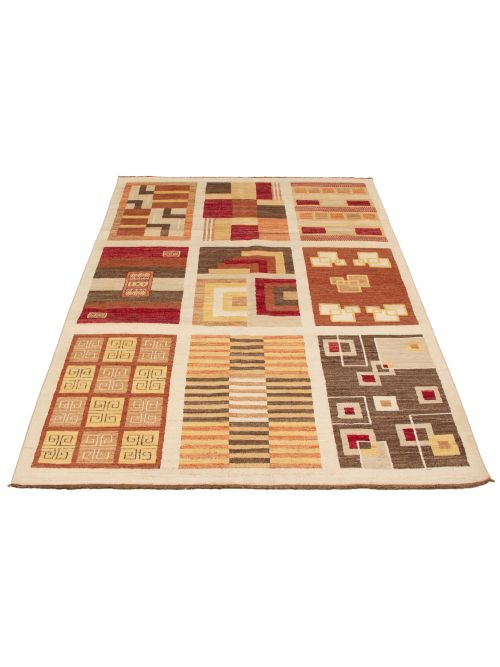 Afghan Finest Ziegler Chobi 6'7" x 10'5" Hand-knotted Wool Rug 