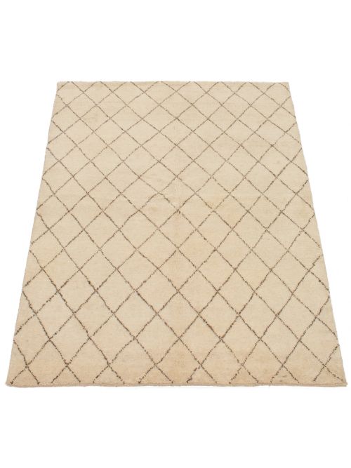 Indian Arlequin 5'3" x 6'10" Hand-knotted Wool Rug 