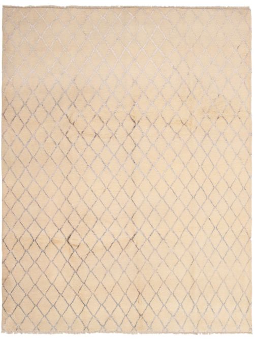 Indian Arlequin 8'10" x 11'9" Hand-knotted Viscose, Wool Rug 