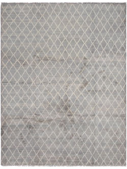Indian Arlequin 9'2" x 11'10" Hand-knotted Wool Rug 