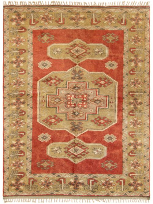Turkish Melis 5'7" x 7'5" Hand-knotted Wool Rug 