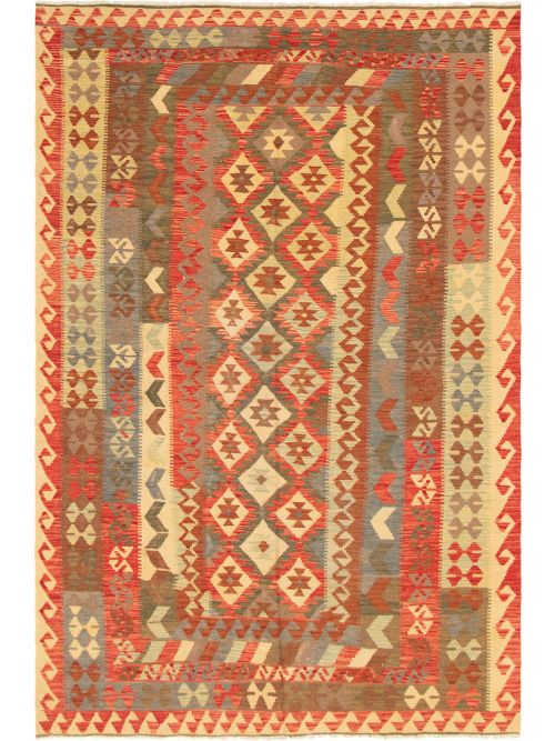 Turkish Kashkoli FW 6'7" x 9'9" Flat-Weave Wool Kilim 
