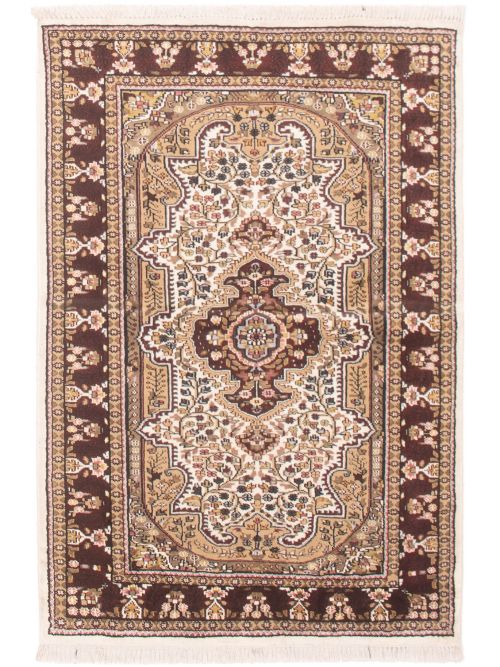 Indian Kashmir 4'0" x 6'0" Hand-knotted Silk Rug 