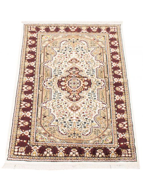 Indian Kashmir 4'0" x 6'0" Hand-knotted Silk Rug 