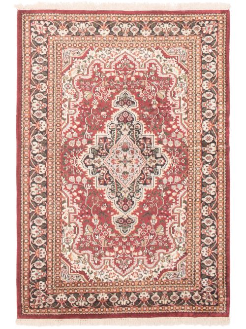 Indian Kashmir 4'0" x 5'11" Hand-knotted Silk Rug 
