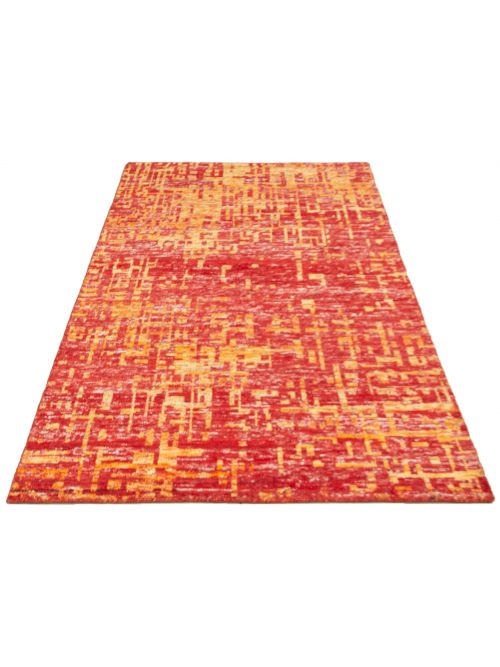 Indian Sari Silk 5'0" x 7'10" Hand-knotted Silk Rug 