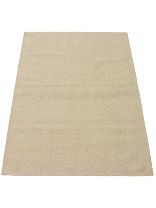 Indian Collage 5'4" x 7'7" Handmade Chenille Rug 