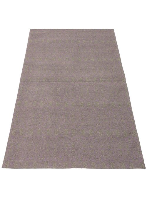 Indian Collage 4'8" x 6'9" Handmade Chenille Rug 