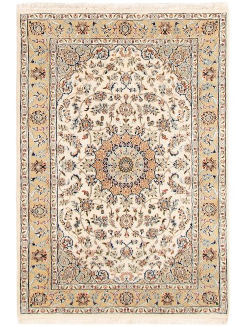 Persian Style Nain 9La 4'0" x 6'0" Hand-knotted Silk, Wool Rug 