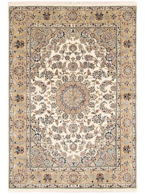 Persian Style Nain 5'8" x 8'3" Hand-knotted Silk, Wool Rug 