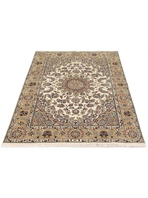 Persian Style Nain 5'8" x 8'3" Hand-knotted Silk, Wool Rug 