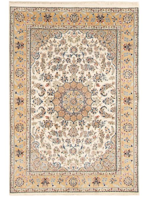 Persian Style Nain 5'6" x 8'1" Hand-knotted Silk, Wool Rug 