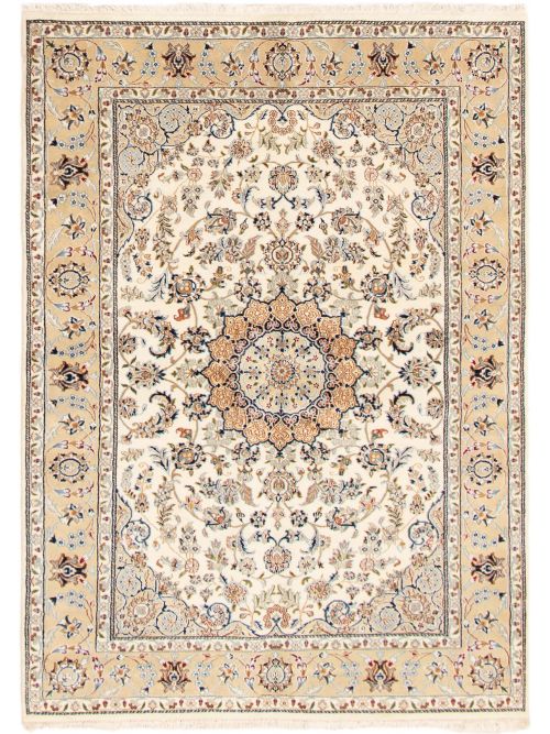 Persian Style Nain 5'9" x 8'1" Hand-knotted Silk, Wool Rug 