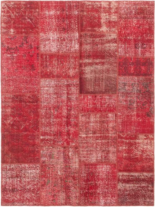 Turkish Color Transition Patchwork 6'1" x 8'2" Hand-knotted Wool Rug 