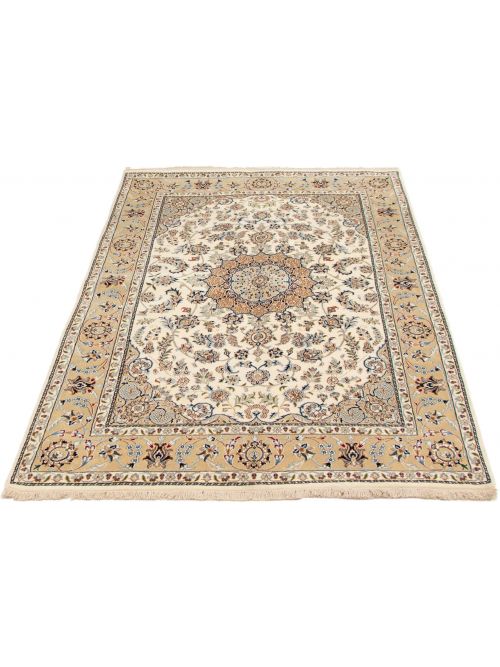 Persian Style Nain 9La 5'8" x 8'1" Hand-knotted Silk, Wool Rug 