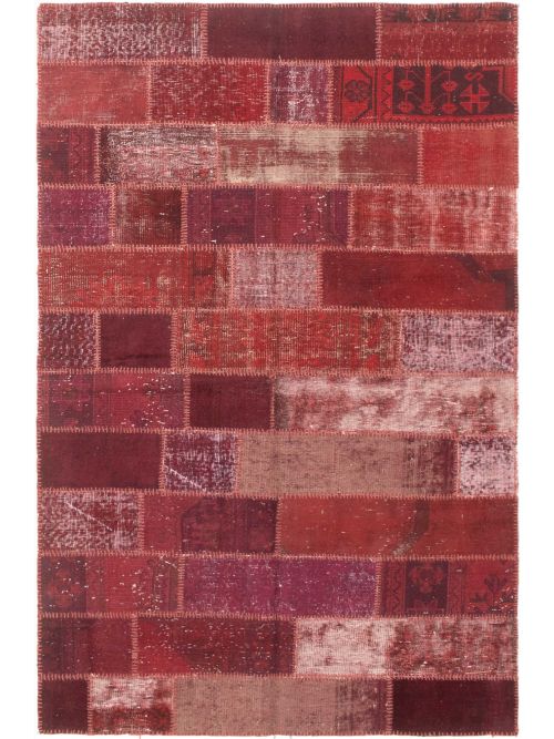 Turkish Color Transition Patchwork 5'4" x 8'1" Hand-knotted Wool Rug 
