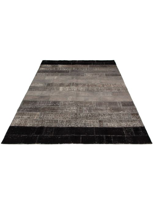 Turkish Color Transition Patchwork 8'2" x 11'11" Hand-knotted Wool Rug 