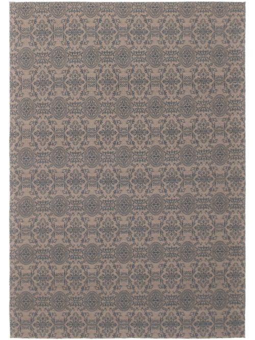 Indian Collage 4'5" x 6'7" Handmade Chenille Rug 