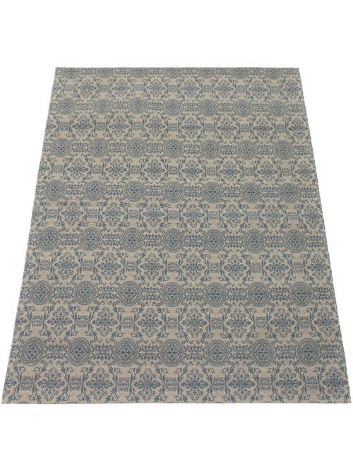 Indian Collage 4'5" x 6'7" Handmade Chenille Rug 