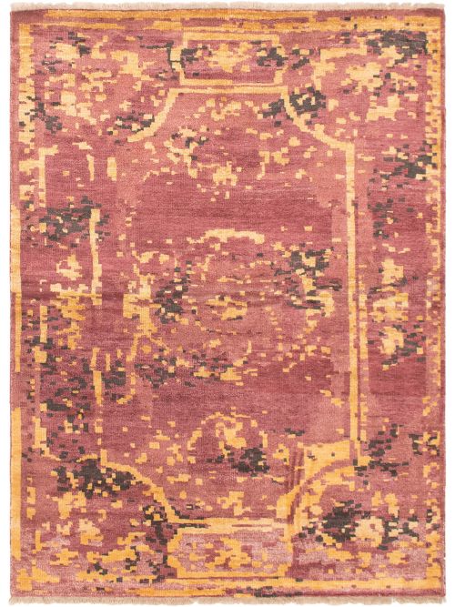 Indian Jules Oushak 5'6" x 7'5" Hand-knotted Silk Rug 
