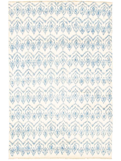 Pakistani Abstract Lahore Legacy 6'1" x 9'7" Hand-knotted Wool Rug 