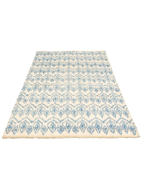 Pakistani Abstract Lahore Legacy 6'1" x 9'7" Hand-knotted Wool Rug 
