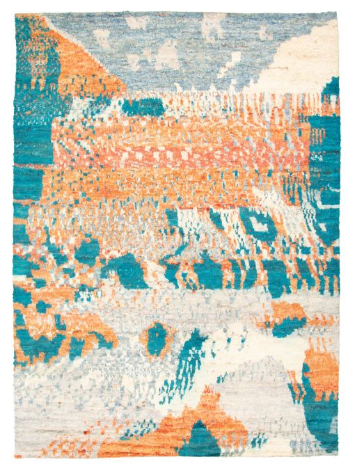 Pakistani Abstract Lahore Legacy 8'5" x 11'10" Hand-knotted Wool Rug 