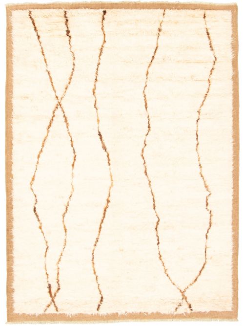 Pakistani Abstract Lahore Legacy 6'8" x 9'5" Hand-knotted Wool Rug 