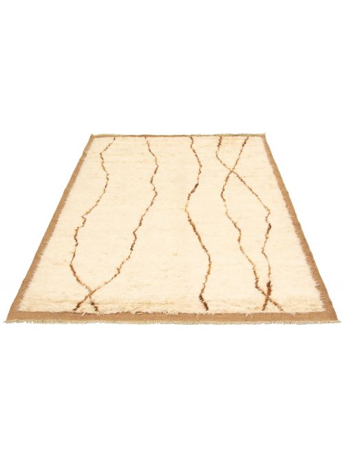 Pakistani Abstract Lahore Legacy 6'8" x 9'5" Hand-knotted Wool Rug 