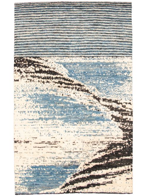 Pakistani Abstract Lahore Legacy 5'10" x 9'7" Hand-knotted Wool Rug 