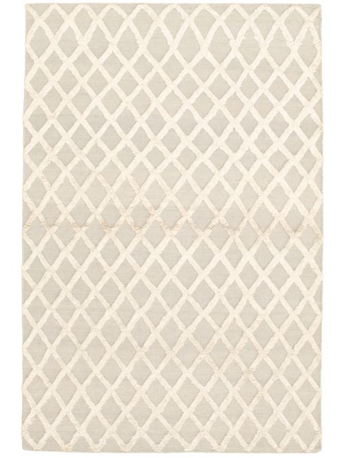 Indian Cambridge 5'0" x 8'0" Flat-Weave Silk, Wool Kilim 