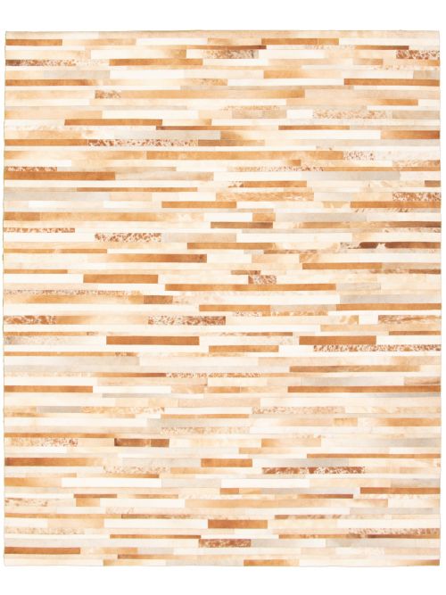 Argentina Cowhide Patchwork 7'11" x 9'11" Handmade Leather Rug 