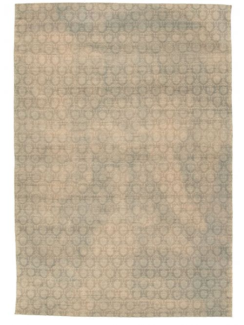 Indian Collage 5'2" x 7'6" Handmade Chenille Rug 