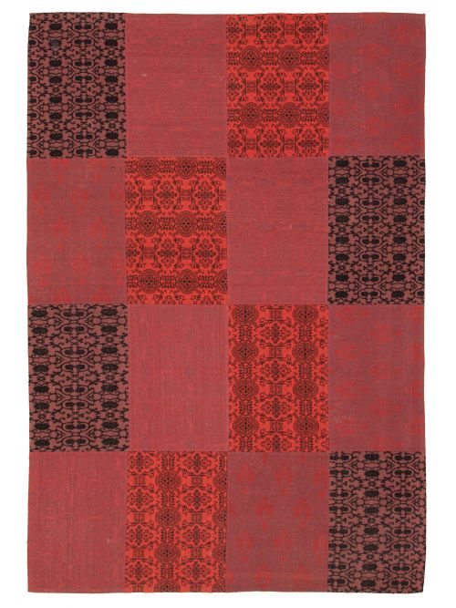 Indian Collage 6'7" x 9'9" Handmade Chenille Rug 
