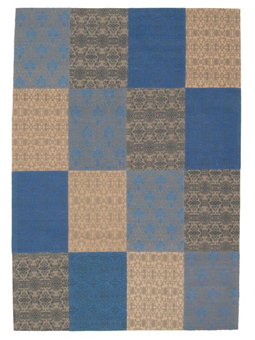 Indian Collage 6'8" x 9'9" Handmade Chenille Rug 