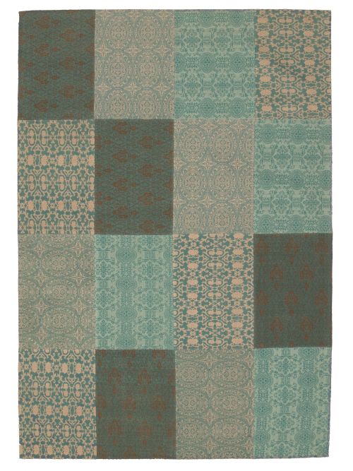 Indian Collage 6'6" x 9'9" Handmade Chenille Rug 