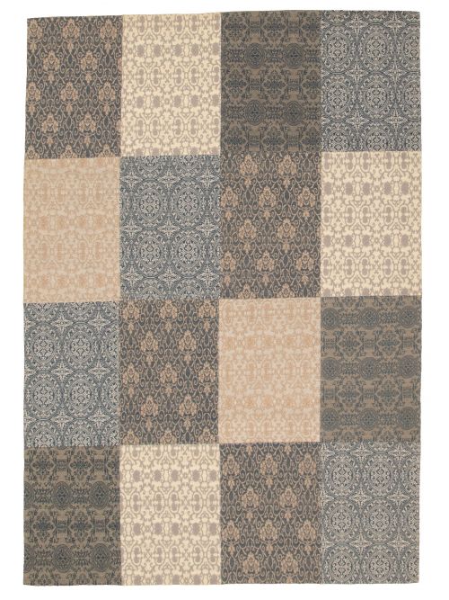 Indian Collage 6'6" x 9'8" Handmade Chenille Rug 