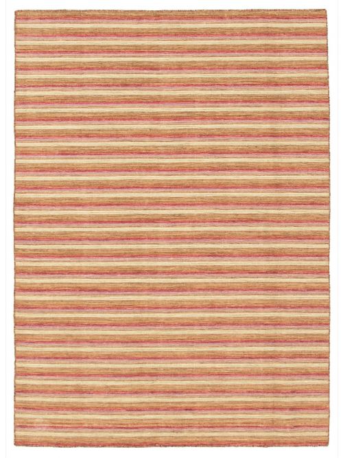 Indian Manhattan 4'7" x 6'7" Flat-Weave Wool Kilim 